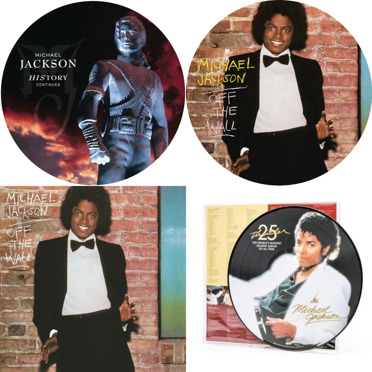 Michael Jackson - Off The Wall (Picture Disc) & History: Continues (2LP/Picture Disc) & Thriller (Picture Disc) & Off The Wall (140G/Gatefold)