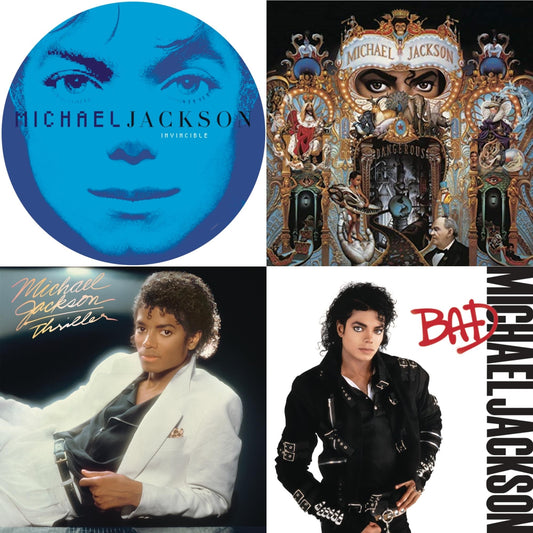Michael Jackson - Invincible (2LP/Picture Disc) & Dangerous (180G/2LP) & Thriller (140G/Gatefold) & Bad (140G/Gatefold)