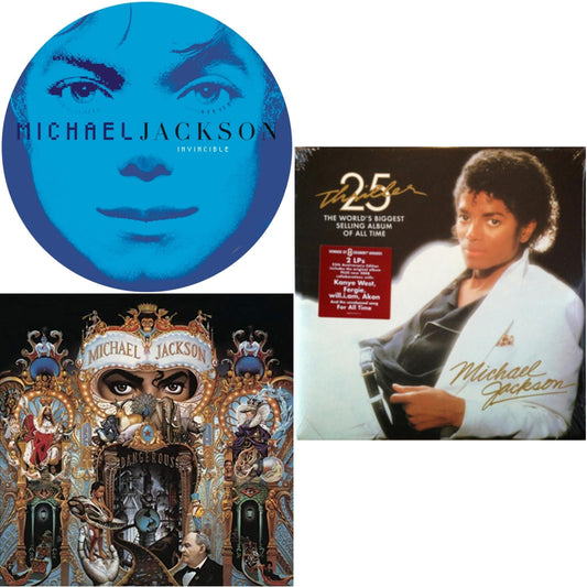 Michael Jackson - Invincible (2LP/Picture Disc) & Thriller (25Th Anniversary Edition/2LP/180G/Gatefold) & Dangerous (180G/2LP)