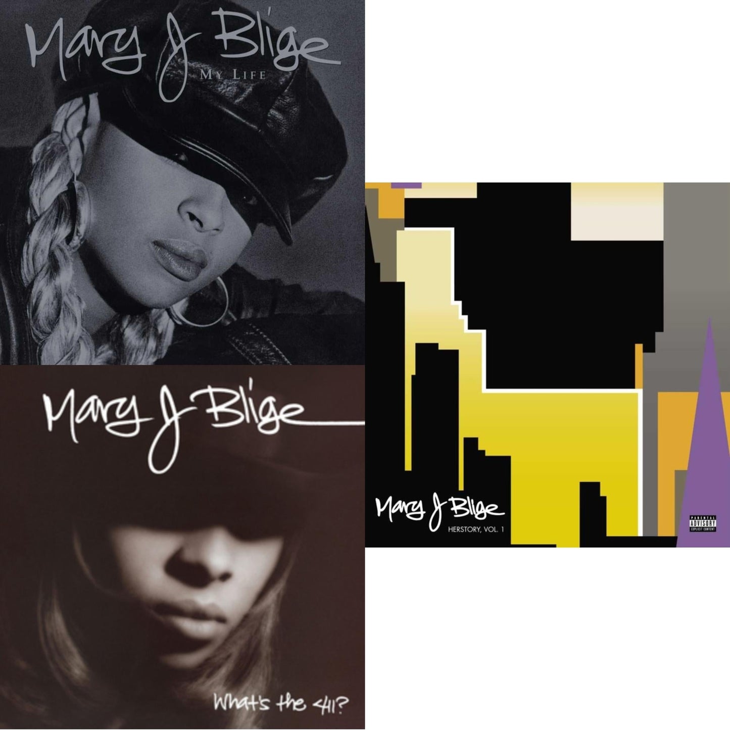 Mary J. Blige - My Life (2LP) & What's The 411 (2LP) & Herstory Vol. 1 (2 LP)