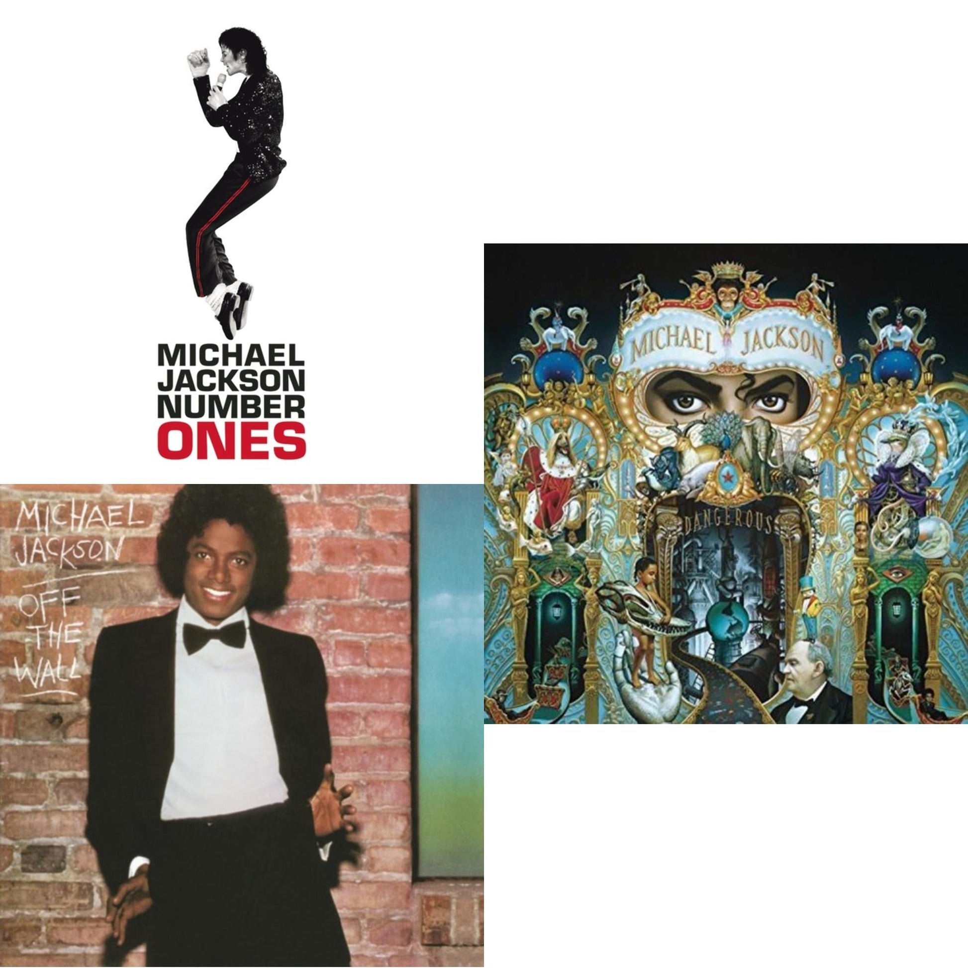 Michael Jackson - Off The Wall & Number Ones & Dangerous - CD Bundle