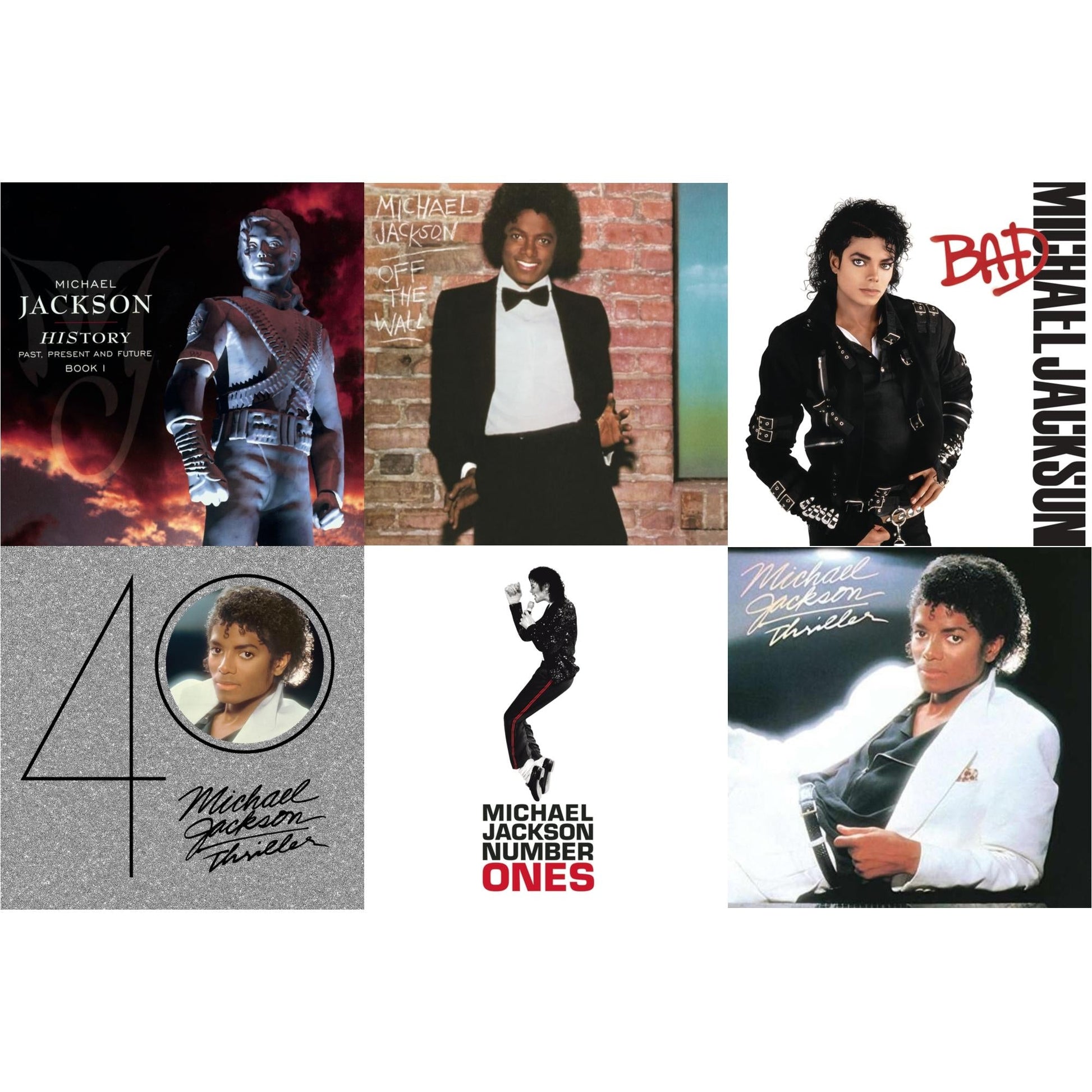 Michael Jackson - History: Past Present & Future Book 1 & Off The Wall & Bad & Thriller (40Th Anniversary/2CD) & Number Ones & Thriller
