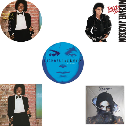Michael Jackson - Off The Wall (Picture Disc) & Invincible (2LP/Picture Disc) & Xscape & Bad (140G/Gatefold) & Off The Wall (140G/Gatefold)