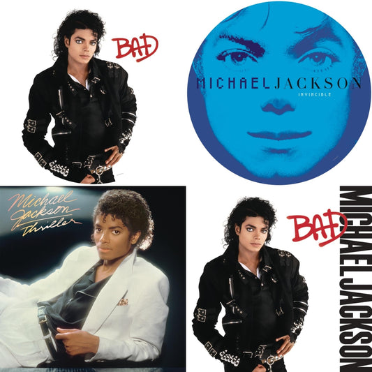 Michael Jackson - Bad (Picture Disc) & Invincible (2LP/Picture Disc) & Thriller (140G/Gatefold) & Bad (140G/Gatefold)