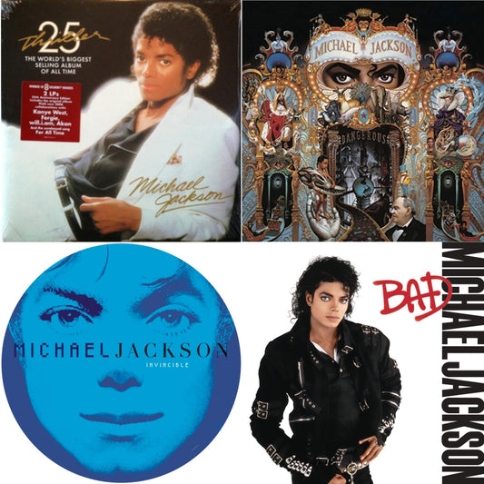 Michael Jackson - Invincible (2LP/Picture Disc) & Thriller (25Th Anniversary Edition/2LP/180G/Gatefold) & Dangerous (180G/2LP) & Bad (140G/Gatefold)