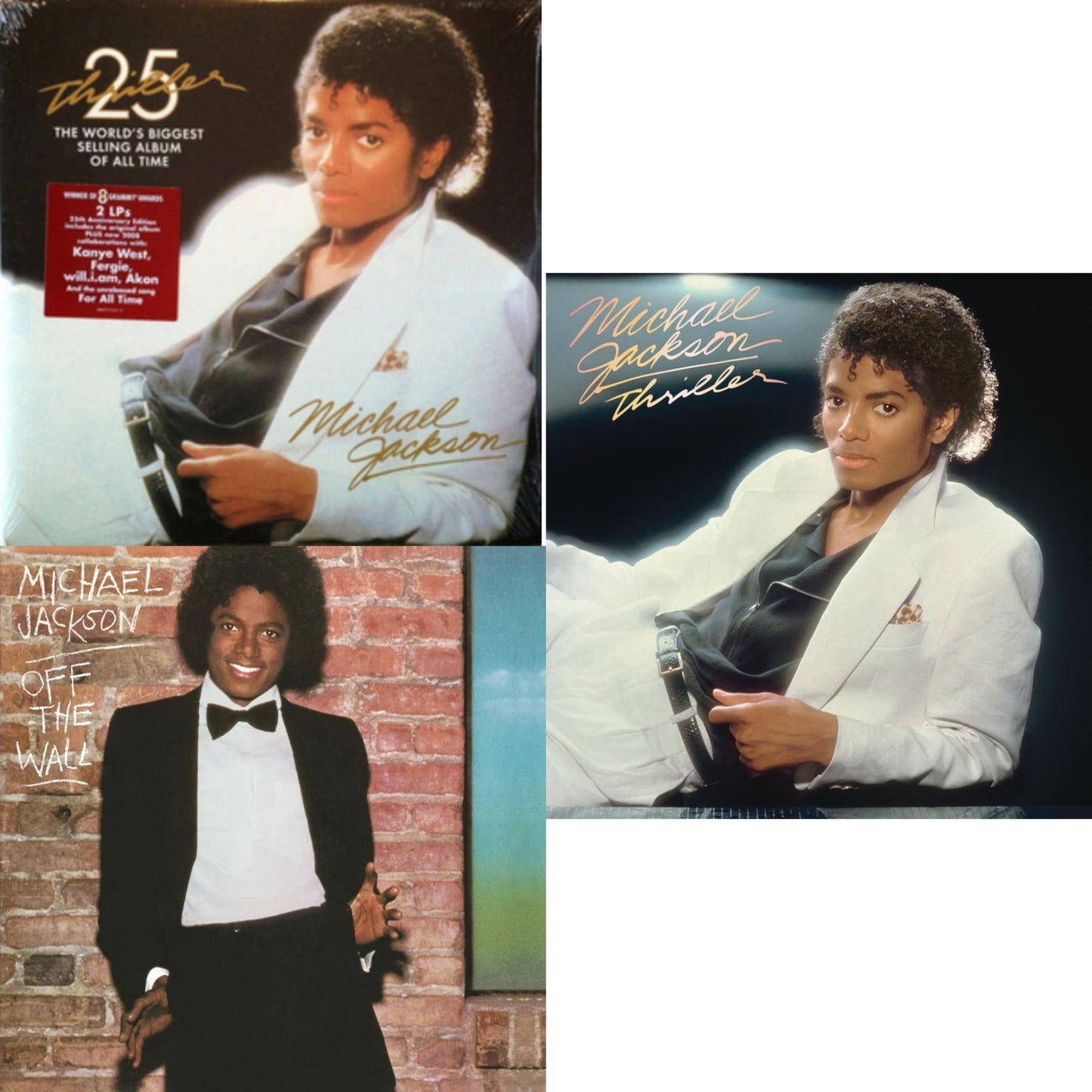 Michael Jackson - Thriller (25Th Anniversary Edition/2LP/180G/Gatefold) & Off The Wall (140G/Gatefold) & Thriller (140G/Gatefold)