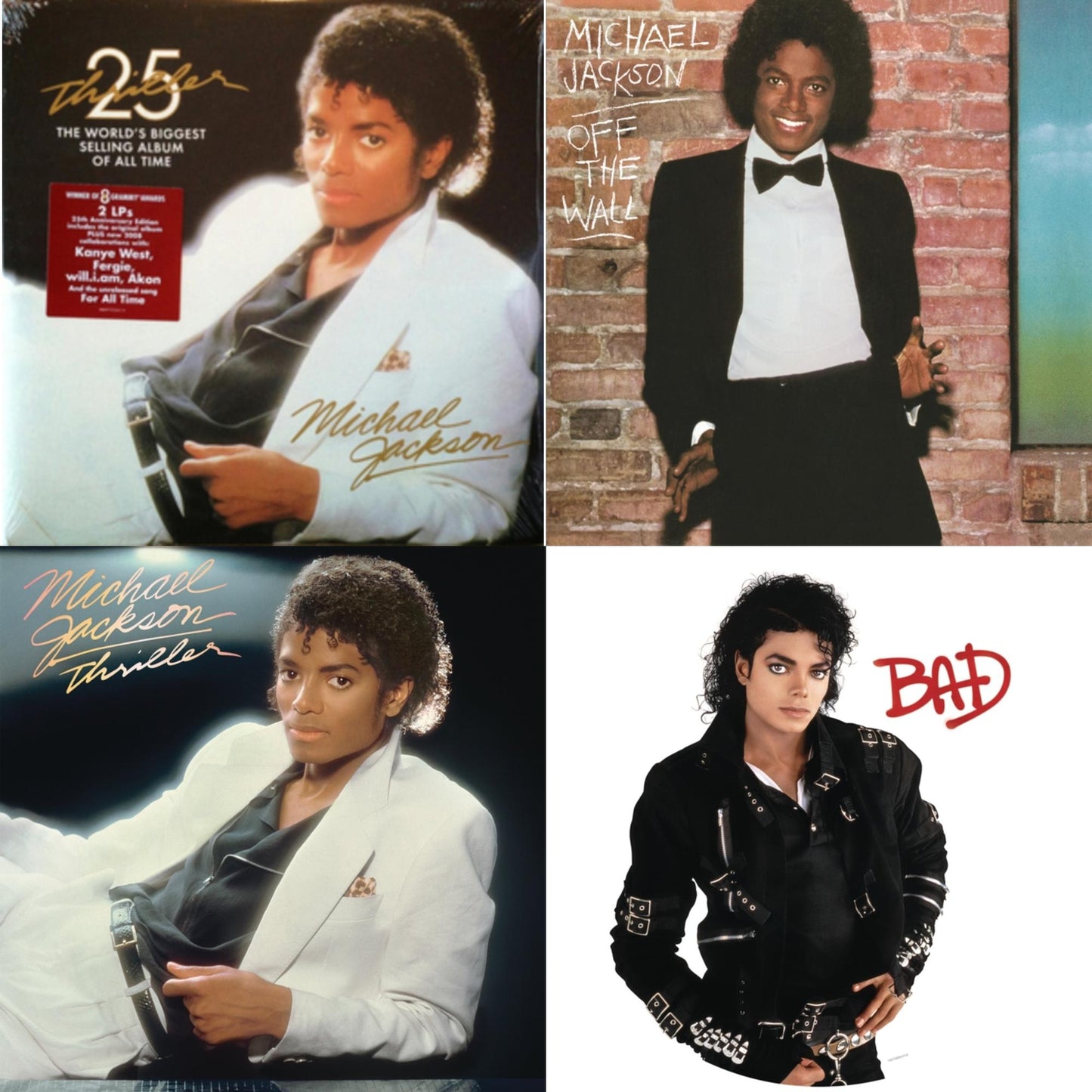 Michael Jackson - Bad (Picture Disc) & Thriller (25Th Anniversary Edition/2LP/180G/Gatefold) & Thriller (140G/Gatefold) & Off The Wall (140G/Gatefold)
