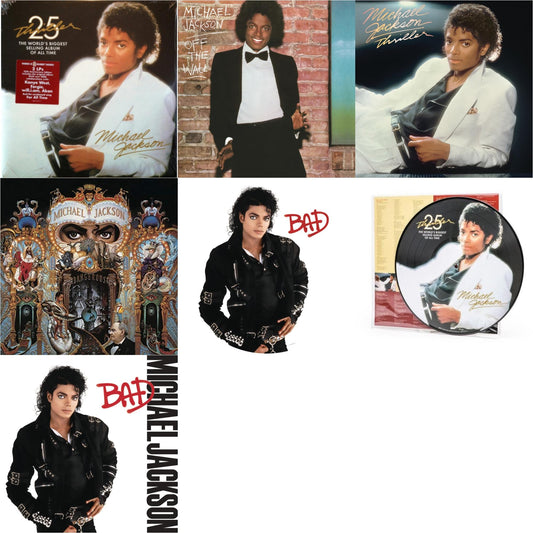 Michael Jackson - Thriller (25Th Anniversary Edition/2LP/180G/Gatefold) & Off The Wall (140G/Gatefold) & Thriller (140G/Gatefold) & Dangerous (180G/2LP) & Bad (Picture Disc) & Thriller (Picture Disc) & Bad (140G/Gatefold)