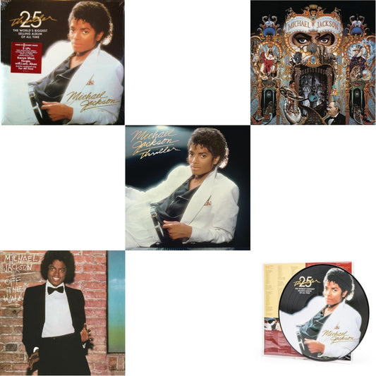 Michael Jackson - Thriller (25Th Anniversary Edition/2LP/180G/Gatefold) & Thriller (Picture Disc) & Dangerous (180G/2LP) & Thriller (140G/Gatefold) & Off The Wall (140G/Gatefold)