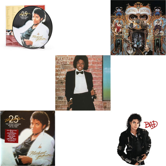 Michael Jackson - Bad (Picture Disc) & Thriller (25Th Anniversary Edition/2LP/180G/Gatefold) & Thriller (Picture Disc) & Dangerous (180G/2LP) & Off The Wall (140G/Gatefold)