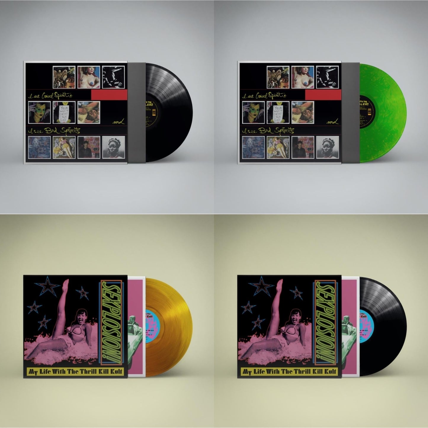 My Life With The Thrill Kill Kult - I See Good Spirits & I See Bad Spirits (Ams Exclusive) & I See Good Spirits & I See Bad Spirits (Neon Green LP Vinyl) (Ams Exclusive) & Sexplosion! (Reissue/Limited/Orange LP Vinyl) & Sexplosion! (Reissue)
