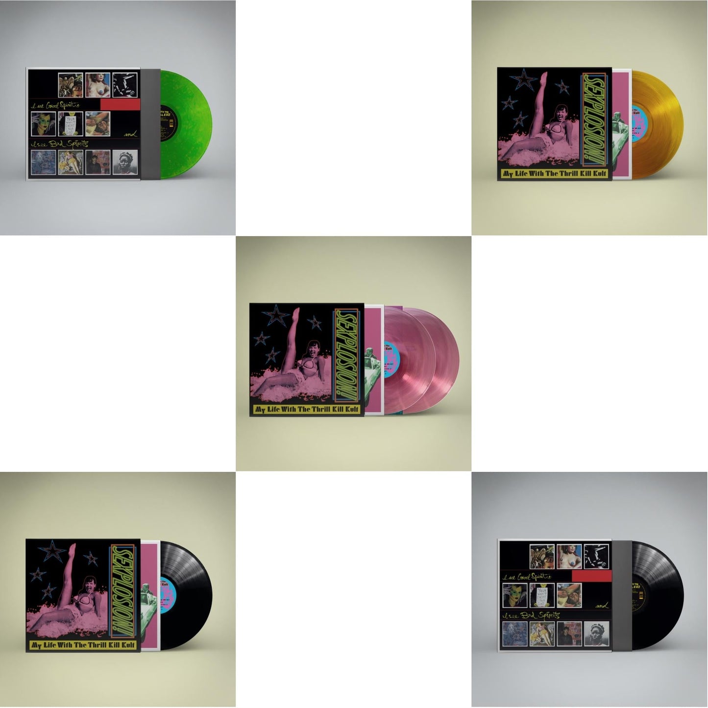 My Life With The Thrill Kill Kult - I See Good Spirits & I See Bad Spirits (Neon Green LP Vinyl) (Ams Exclusive) & Sexplosion! (Reissue) & Sexplosion! (2LP/Reissue/Pink Vinyl) & Sexplosion! (Reissue/Limited/Orange LP Vinyl) & I See Good Spirits & I