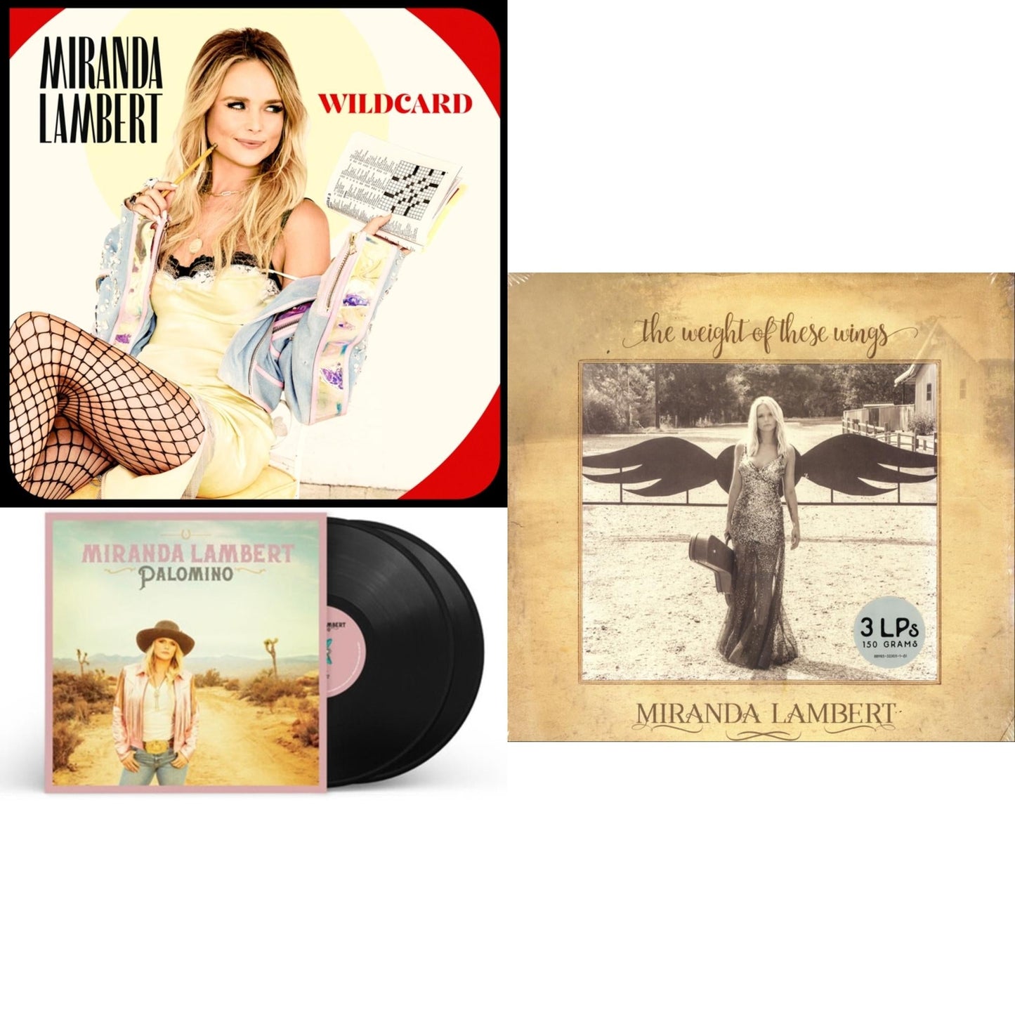 Miranda Lambert - Wildcard (2 LP) (140G/Translucent Red Vinyl) & Palomino (2LP) & Weight Of These Wings (3LP/Gatefold)
