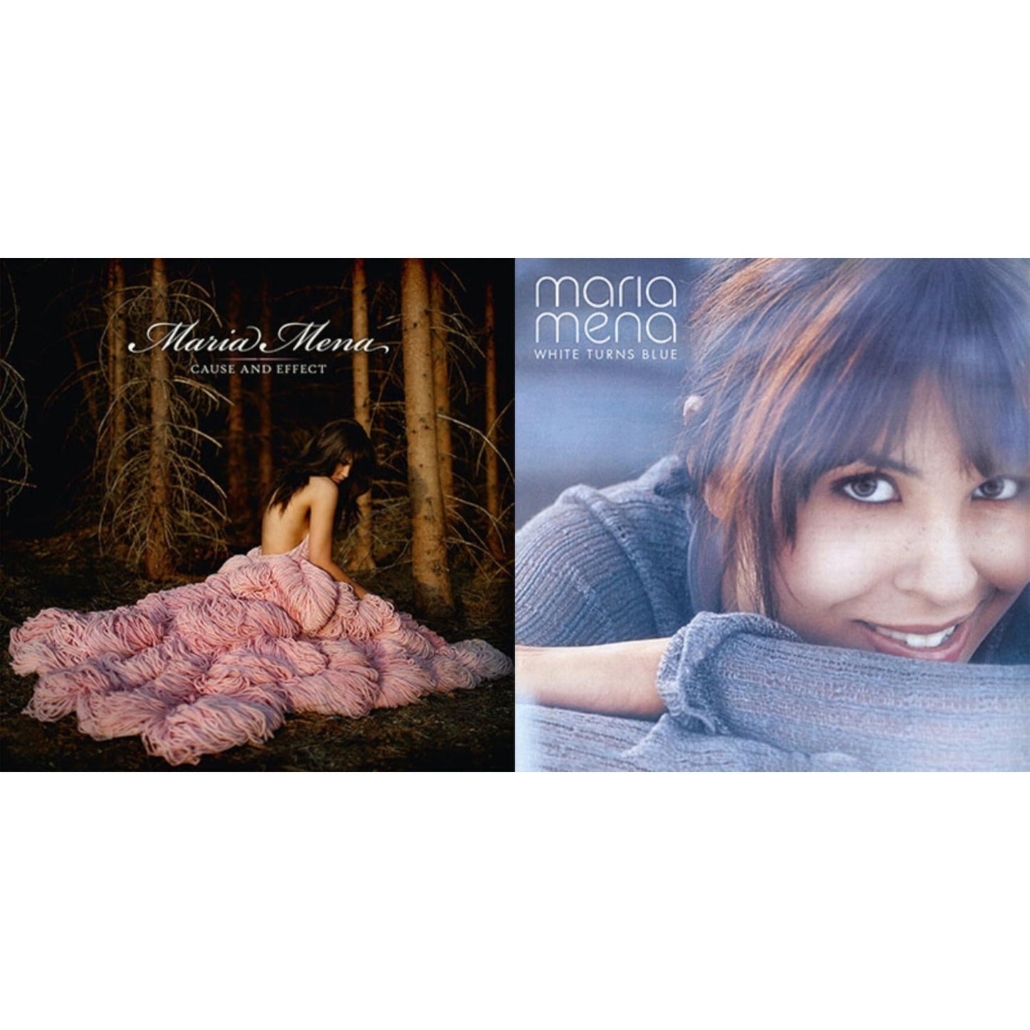 Maria Mena - White Turns Blue (Blue & White Marbled LP Vinyl/180G) & Cause & Effect (180G/Translucent Green & Black Marbled LP Vinyl)