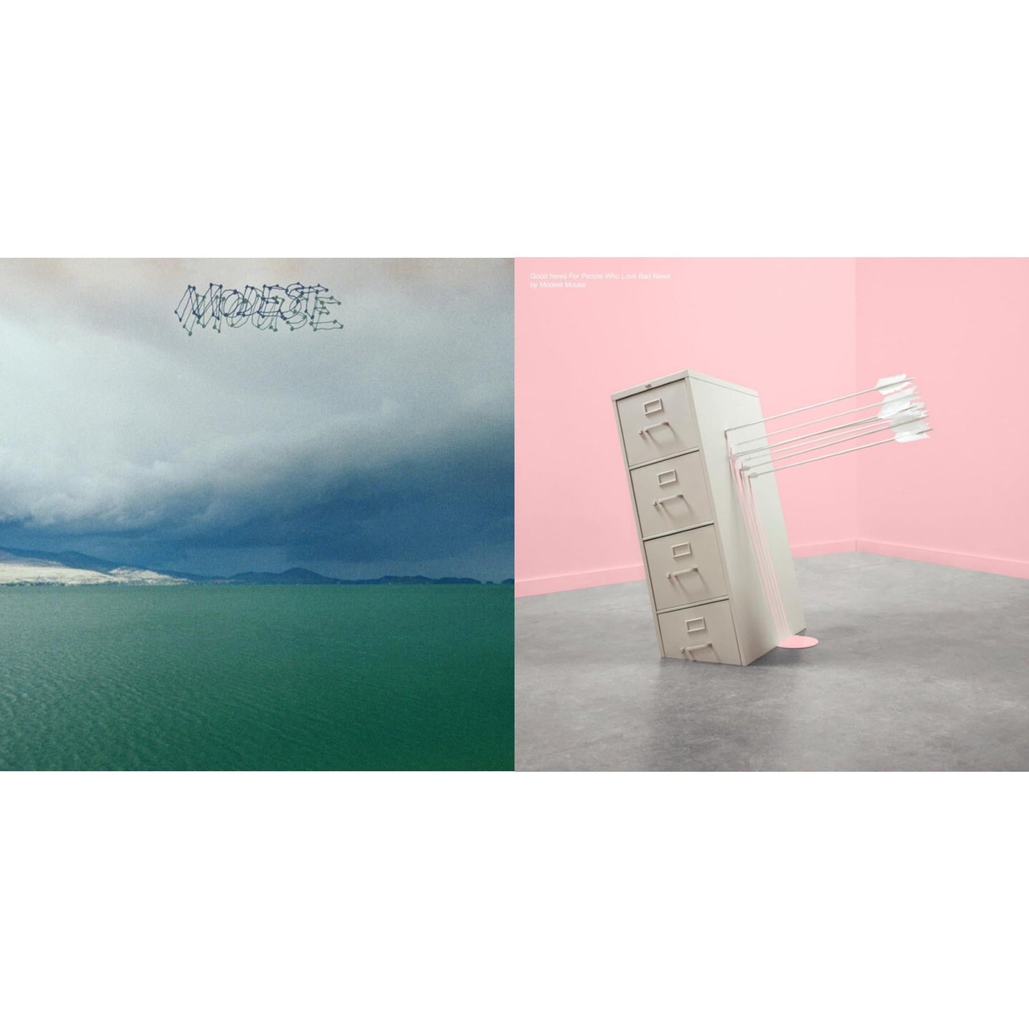 Modest Mouse - Good News For People Who Love Bad News (Deluxe) (2LP/Baby Pink & Spring Green Vinyl) & Fruit That Ate Itself