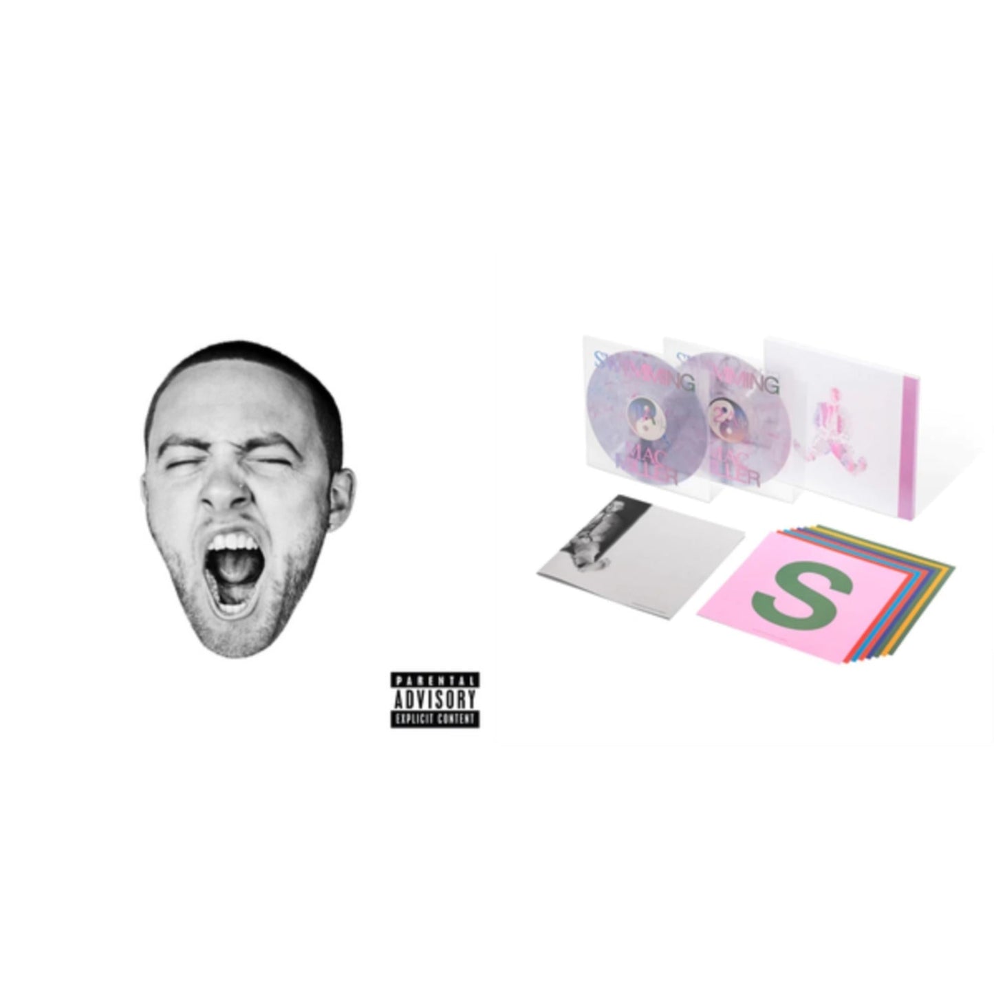 Mac Miller - Swimming (5 Year) (2LP/Milky Clear/Hot Pink/Sky Blue Marble Vinyl) & Go:Od Am (X)