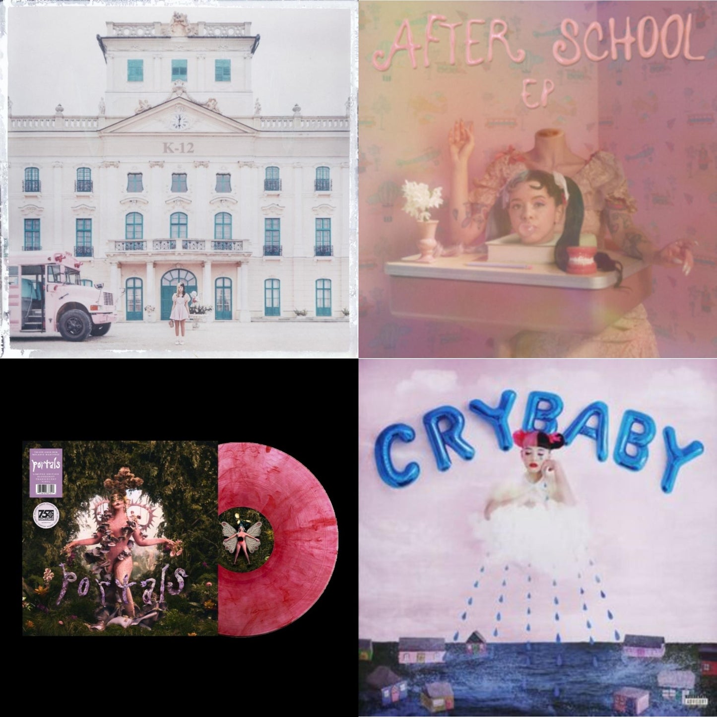 Melanie Martinez - K-12 & After School Ep (X) (Baby Blue LP Vinyl) & Portals (Bloodshot Translucent LP Vinyl) & Cry Baby (X) (Deluxe Edition/2LP)