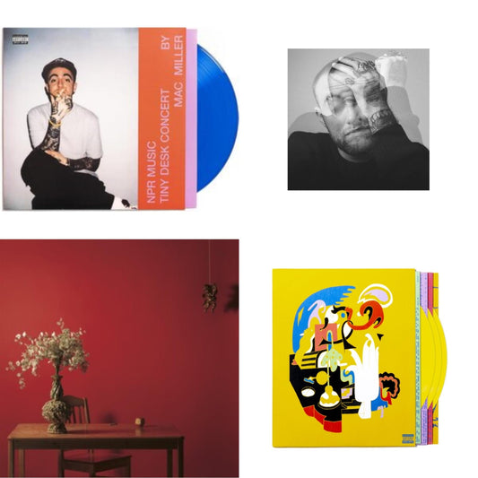 Mac Miller - Npr Music Tiny Desk Concert (Translucent Blue LP Vinyl/B-Side Etching/Insert) & Faces (3LP/Yellow Vinyl) & Circles (2LP/Clear Vinyl) & Watching Movies With The Sound Off (10 Year Anniversary/Galaxy Vinyl/2LP/180G/10Inch Picture Disc)