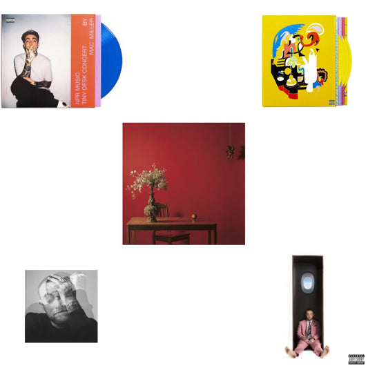 Mac Miller - Npr Music Tiny Desk Concert (Translucent Blue LP Vinyl/B-Side Etching/Insert) & Faces (3LP/Yellow Vinyl) & Swimming (X) & Circles (2LP/Clear Vinyl) & Watching Movies With The Sound Off (10 Year Anniversary/Galaxy Vinyl/2LP/180G/10Inch