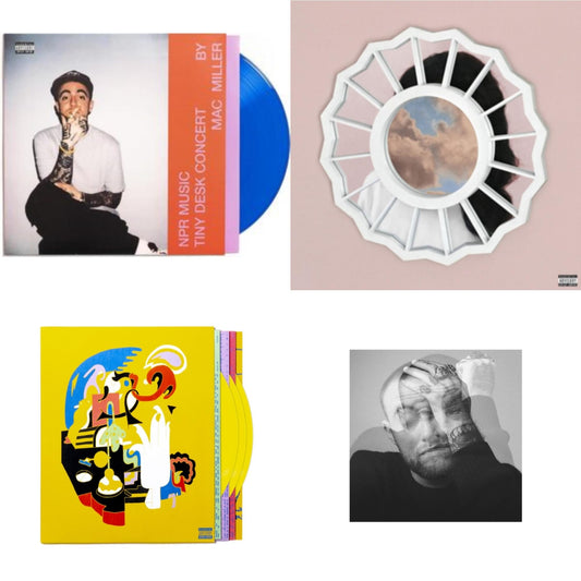 Mac Miller - Npr Music Tiny Desk Concert (Translucent Blue LP Vinyl/B-Side Etching/Insert) & Faces (3LP/Yellow Vinyl) & Circles (2LP/Clear Vinyl) & Divine Feminine (X)