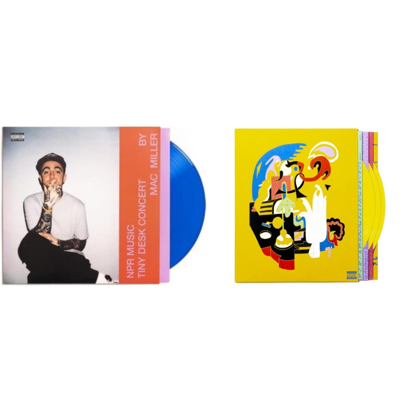 Mac Miller - Npr Music Tiny Desk Concert (Translucent Blue LP Vinyl/B-Side Etching/Insert) & Faces (3LP/Yellow Vinyl)