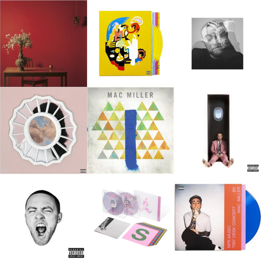 Mac Miller - Npr Music Tiny Desk Concert (Translucent Blue LP Vinyl/B-Side Etching/Insert) & Swimming (5 Year) (2LP/Milky Clear/Hot Pink/Sky Blue Marble Vinyl) & Faces (3LP/Yellow Vinyl) & Swimming (X) & Circles (2LP/Clear Vinyl) & Divine Feminine