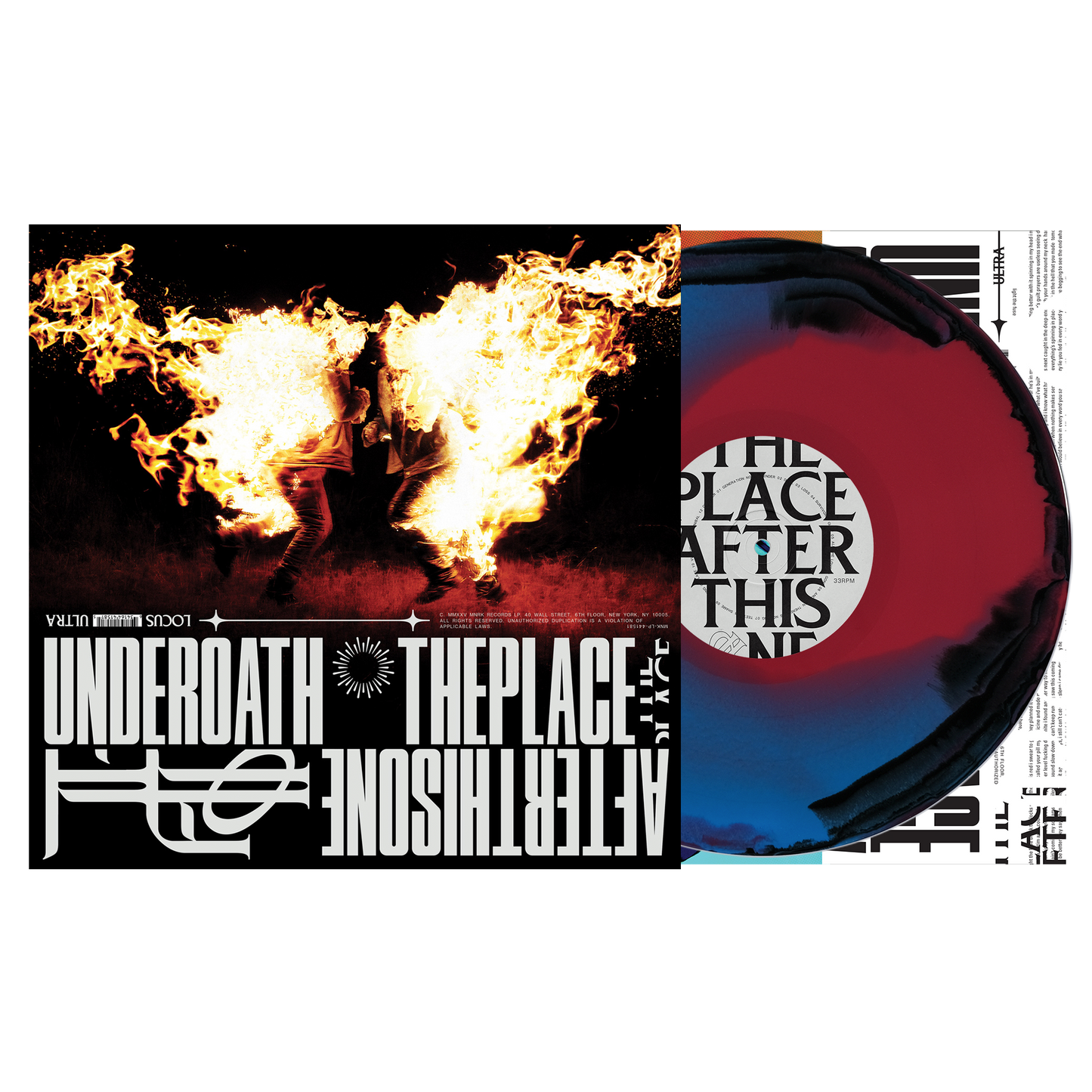Underoath - The Place After This One Black + Blue Red Swirl Vinyl Record