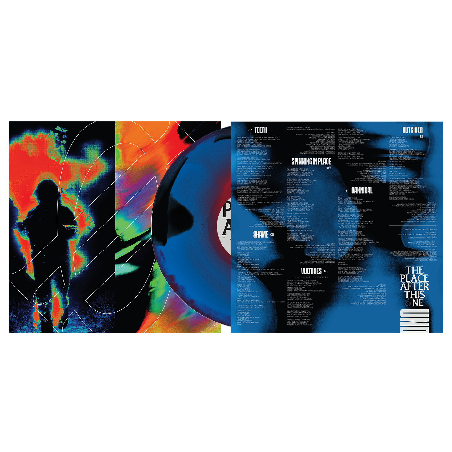 Underoath - The Place After This One Black + Blue Red Swirl Vinyl Record