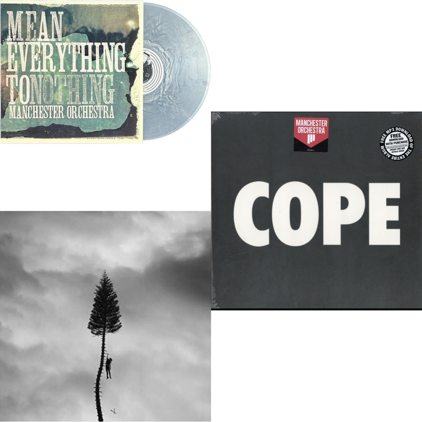 Manchester Orchestra - Mean Everything To Nothing (Blue Swirl LP Vinyl/180G) & Black Mile To The Surface (2LP) & Cope