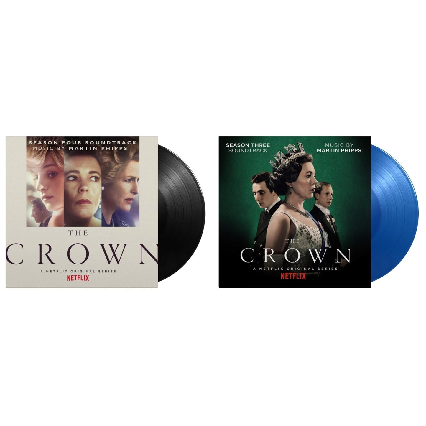 Martin Phipps - Crown Ost (Netflix Series Season Three) (Limited/Royal Blue LP Vinyl/180G/Booklet) & Crown Ost (Netflix Series Season Four) (Limited/Royal Blue LP Vinyl/180G/Booklet)