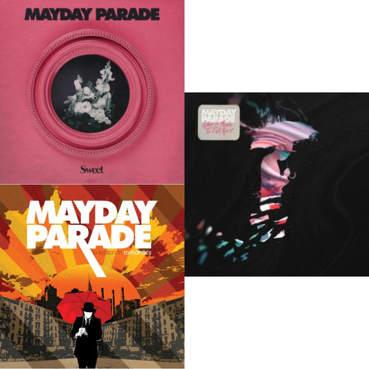Mayday Parade - What It Means To Fall Apart (I) & Sweet (Pink LP Vinyl) & Lesson In Romantics (Coke Bottle Clear LP Vinyl)