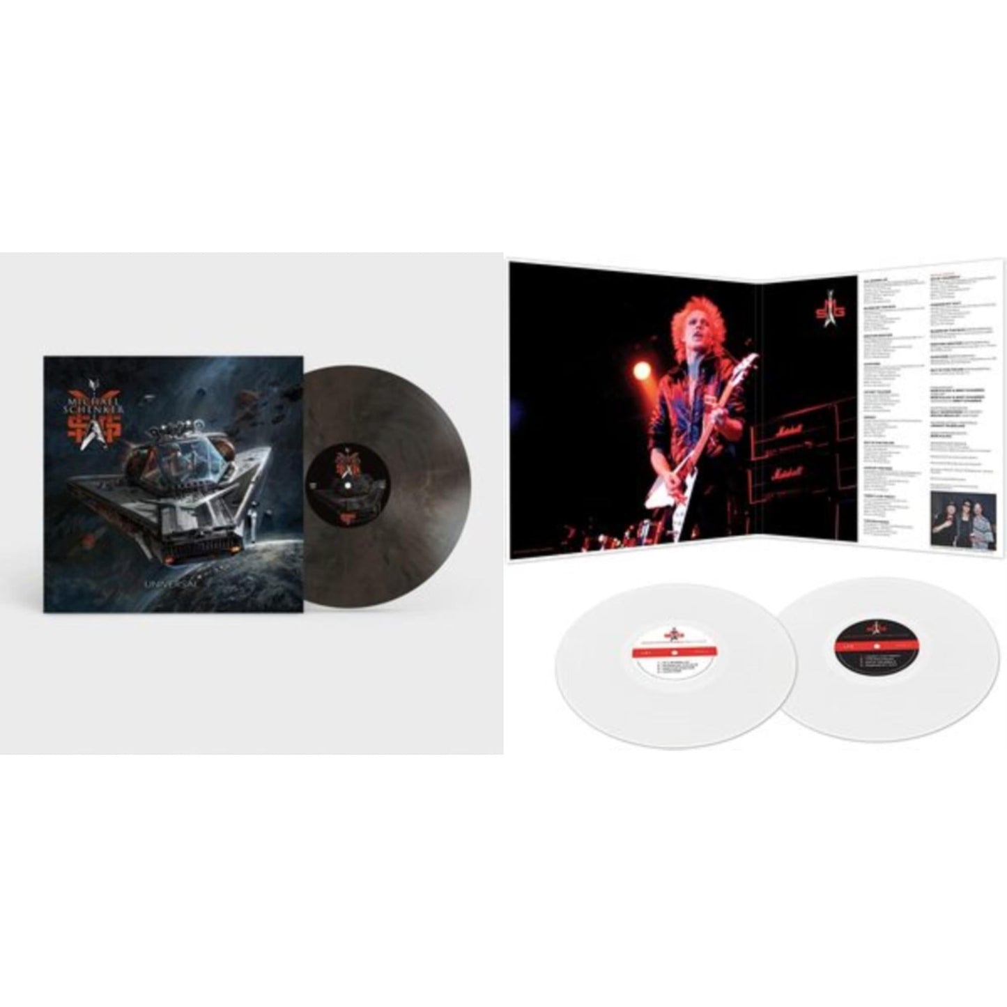 Michael Schenker Group - Universal (Clear/Black Marbled LP Vinyl) & Heavy Hitters (White LP Vinyl)