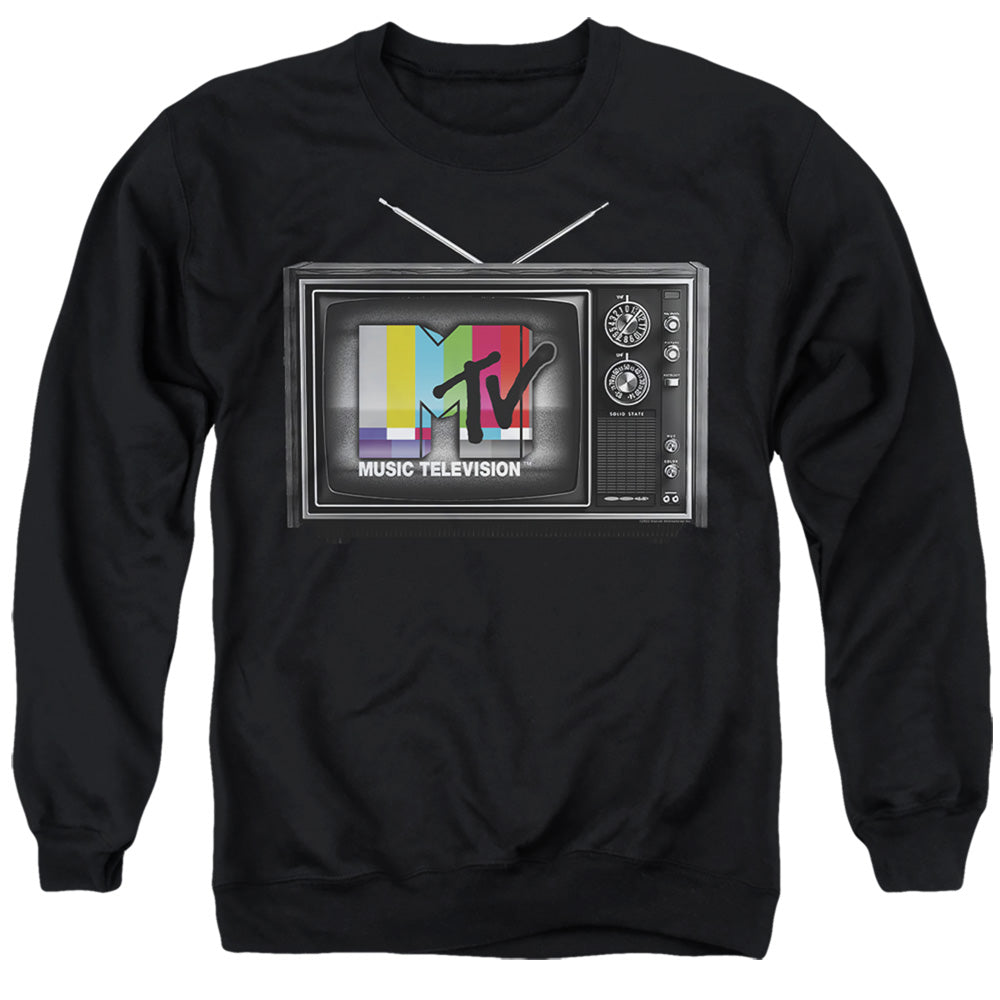 Mtv Mtv Tv Mens Crewneck Sweatshirt Black Officially Licensed