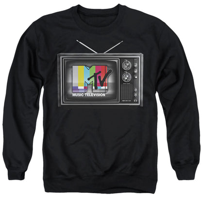 Mtv Mtv Tv Mens Crewneck Sweatshirt Black Officially Licensed