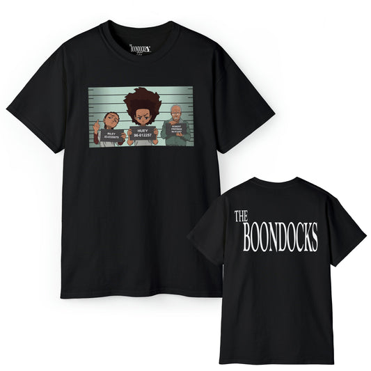 The Boondocks - Mugshot Black Eco Mens T Shirt
