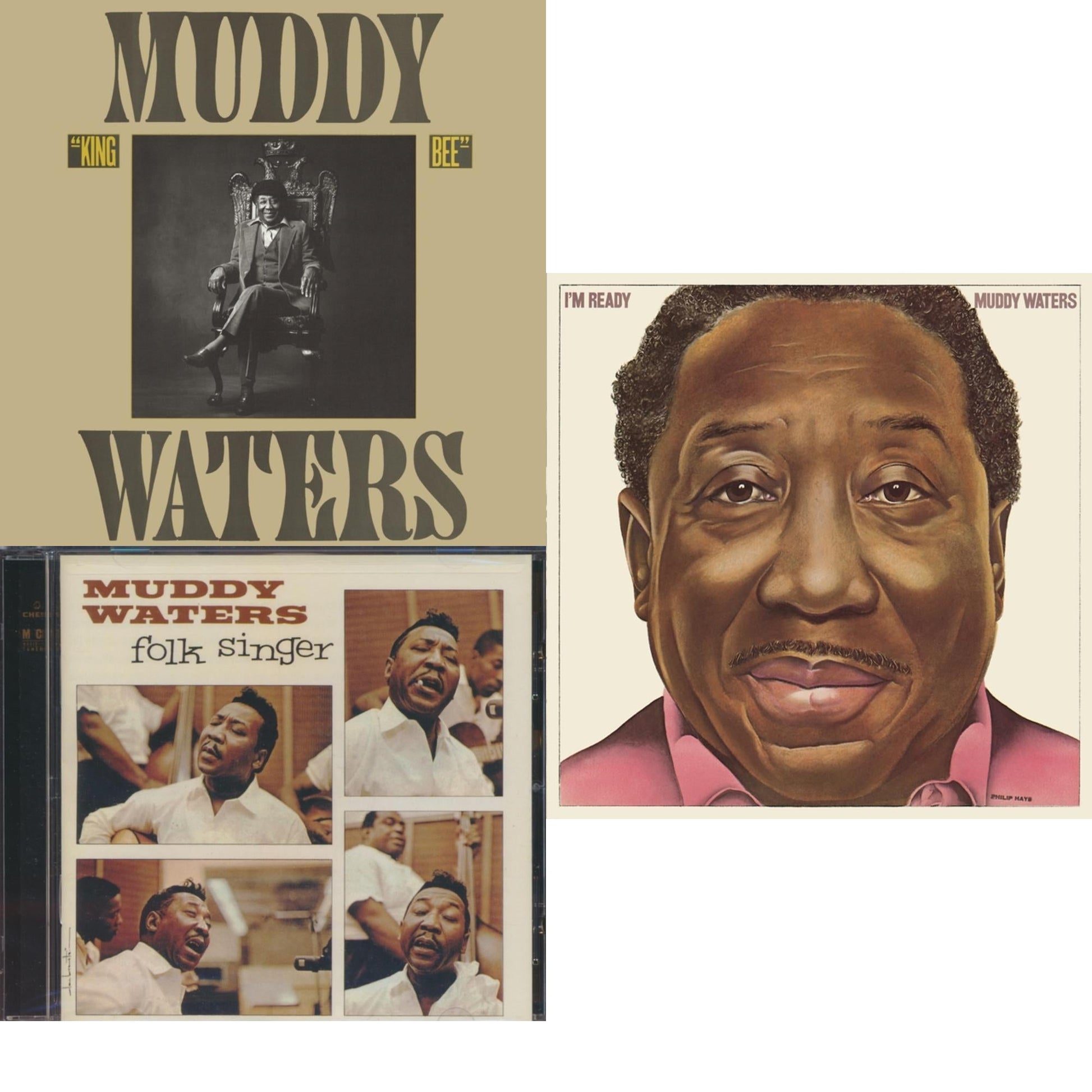 Muddy Waters - King Bee & Folk Singer & I'm Ready - CD Bundle