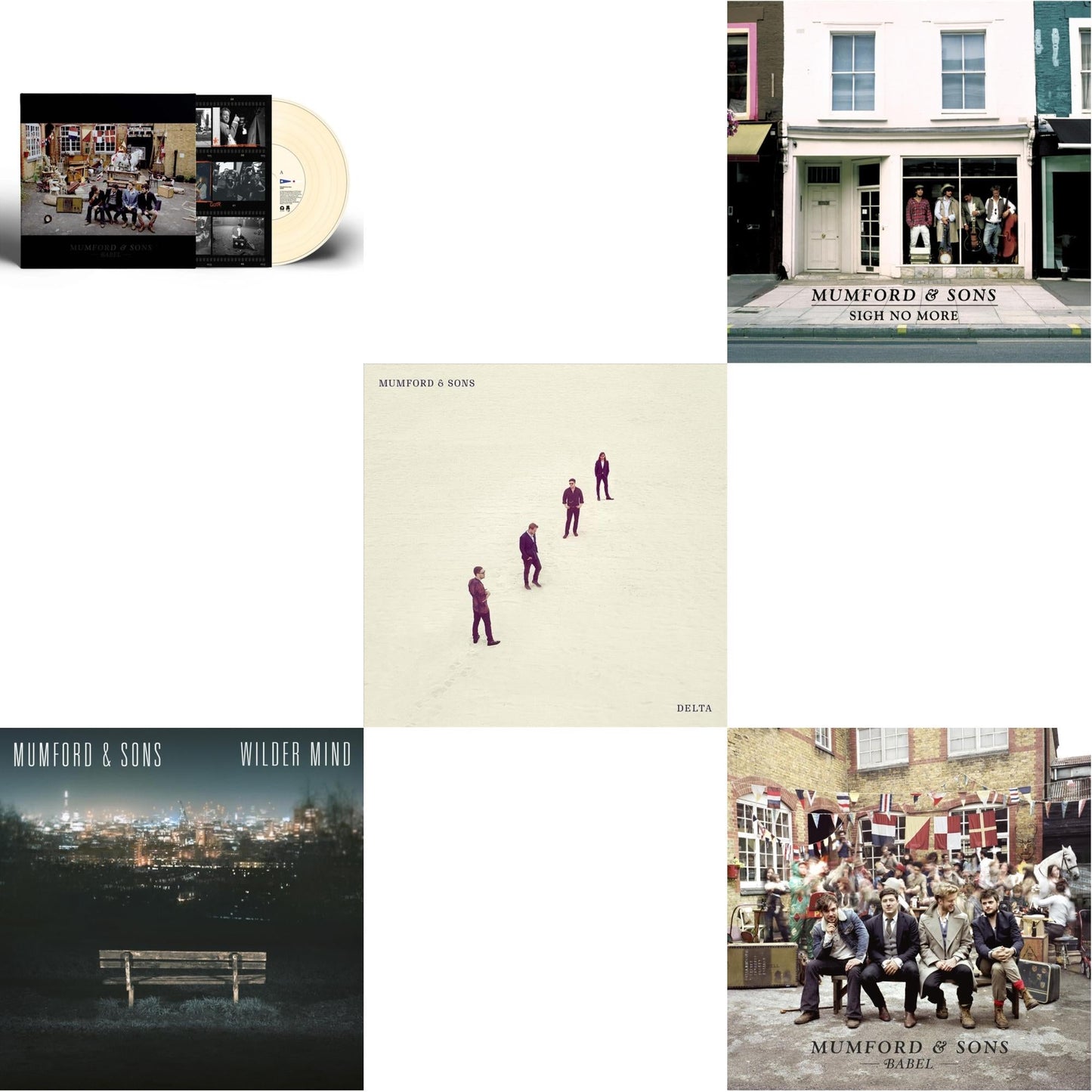 Mumford & Sons - Babel (10Th Anniversary/Cream LP Vinyl) & Wilder Mind & Delta (2LP) & Sigh No More & Babel