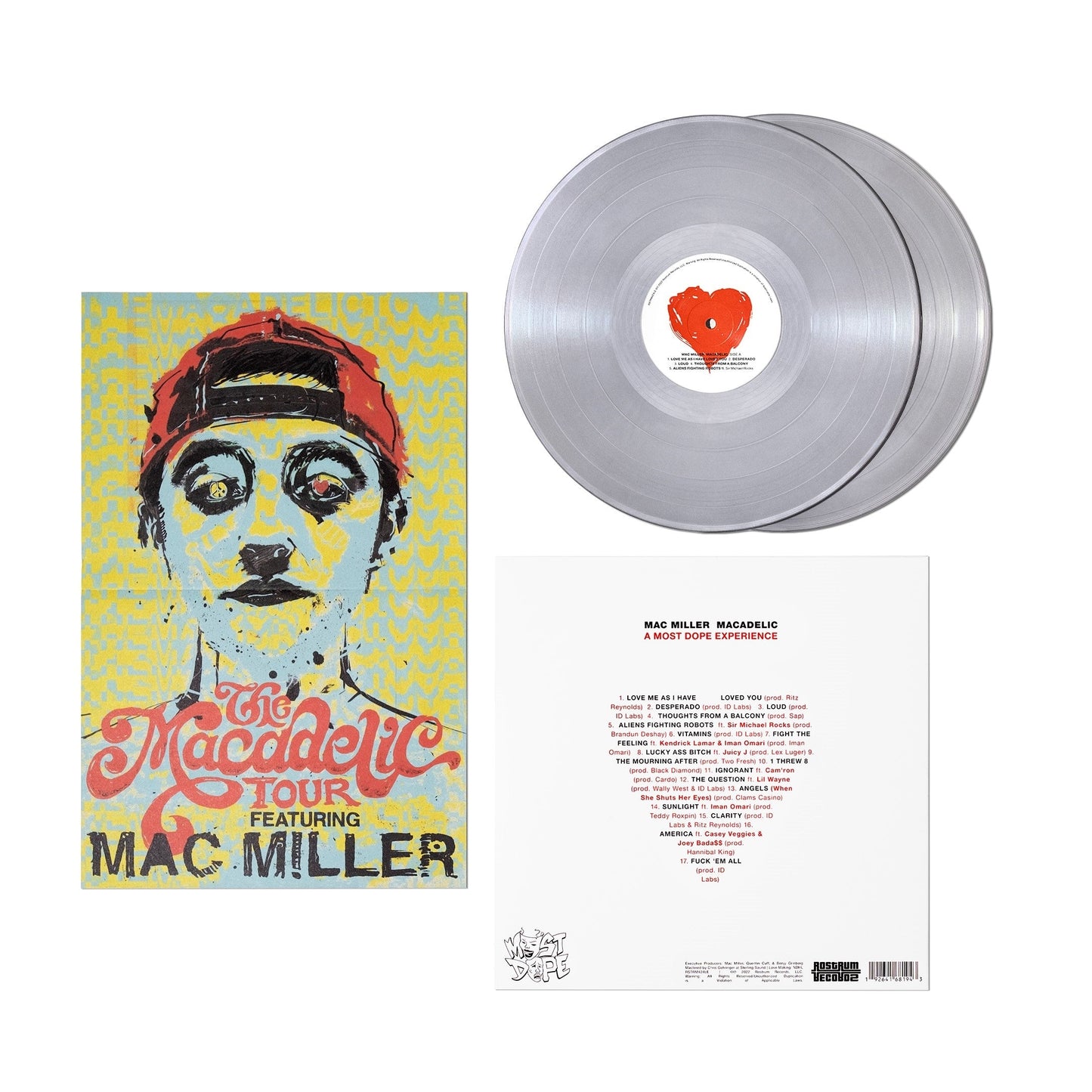 Mac Miller - Macadelic (10th Anniversary) [Silver 2 LP]  Vinyl Record
