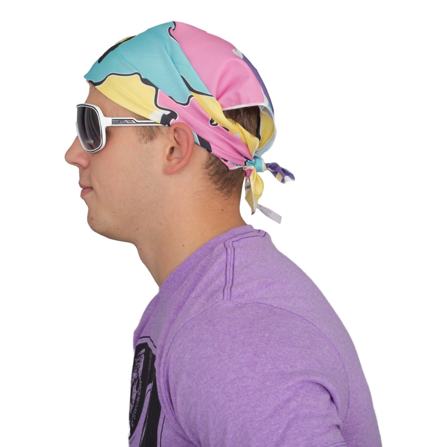 Macho Man T-shirt Bandana and Sunglasses Complete Halloween Cosplay Costume Set