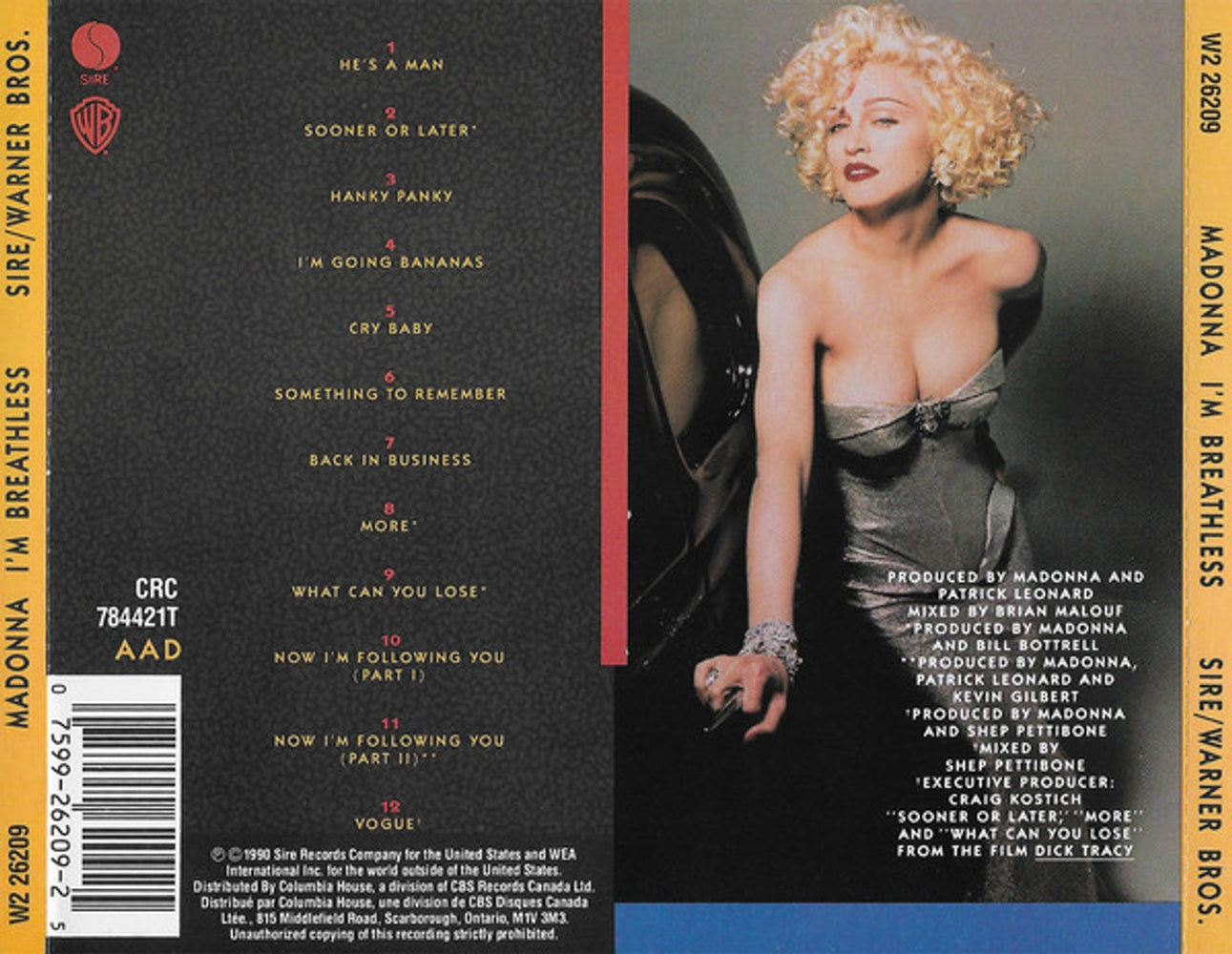 Madonna – I'm Breathless Music CD