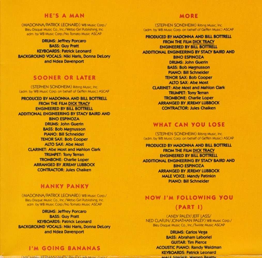 Madonna – I'm Breathless Music CD