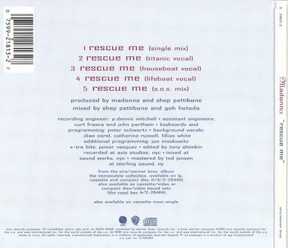 Madonna – Rescue Me Music CD