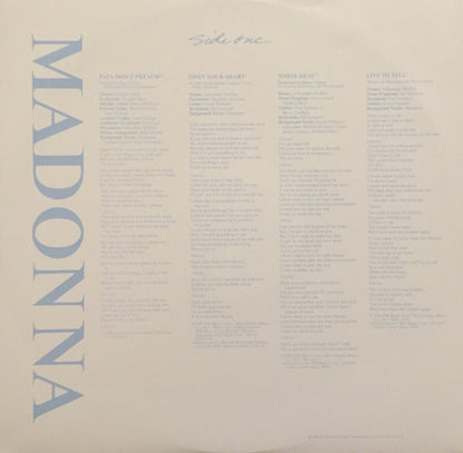 Madonna – True Blue (LP Vinyl) Vinyl Record