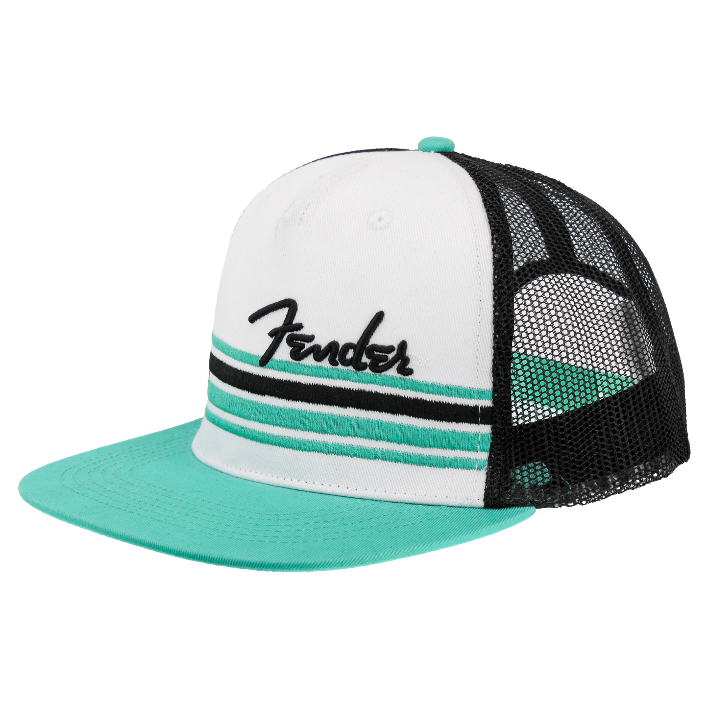 Fender Malibu Mesh Trucker Hat Cap White