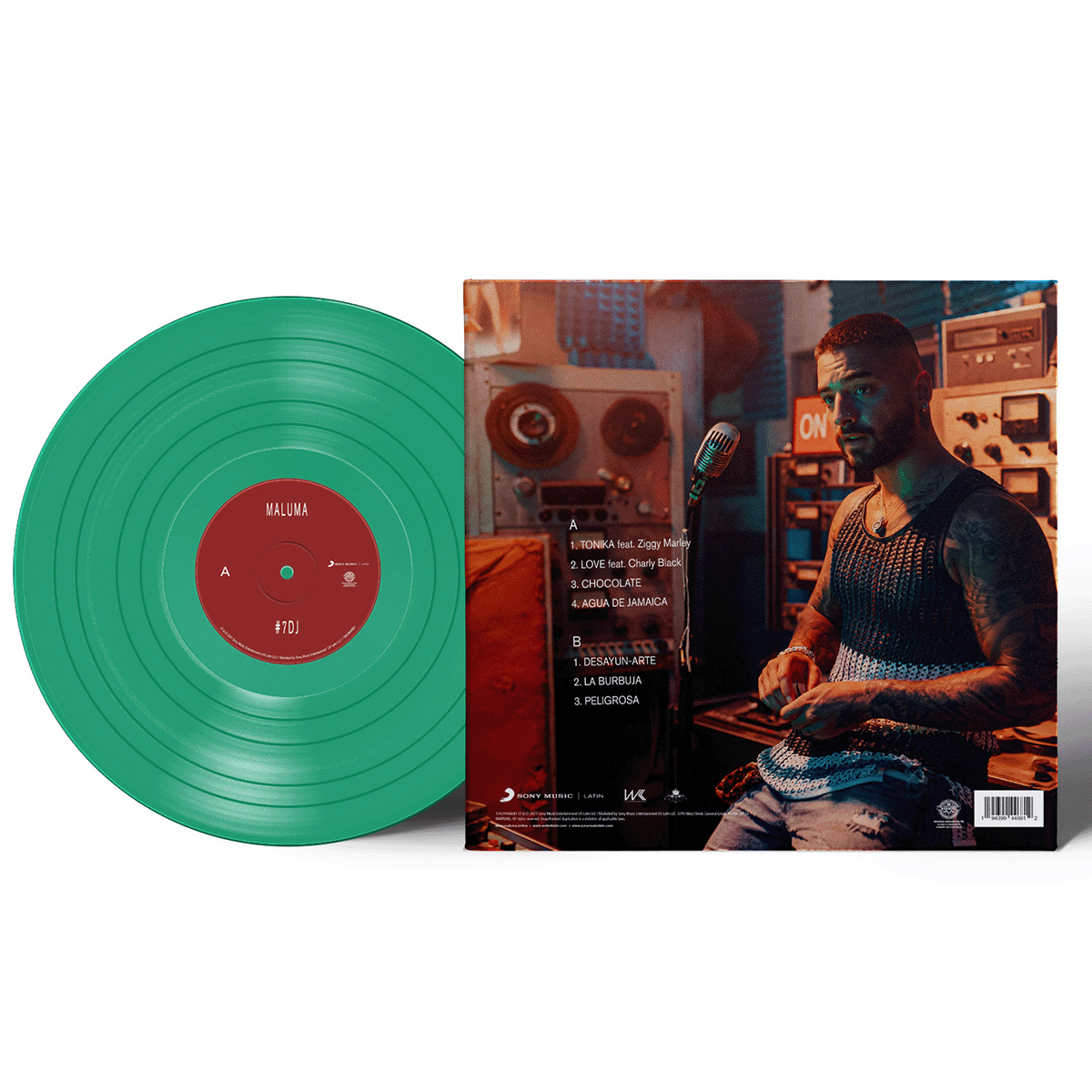 Maluma - #7DJ (7 Dias En Jamaica) Turquoise Vinyl Record LP