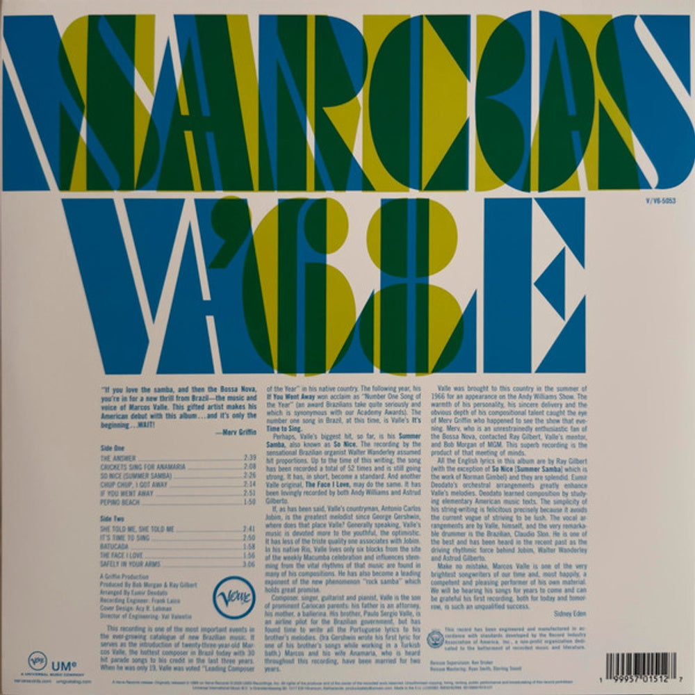 Marcos Valle – Samba '68 (LP Vinyl) Vinyl Record