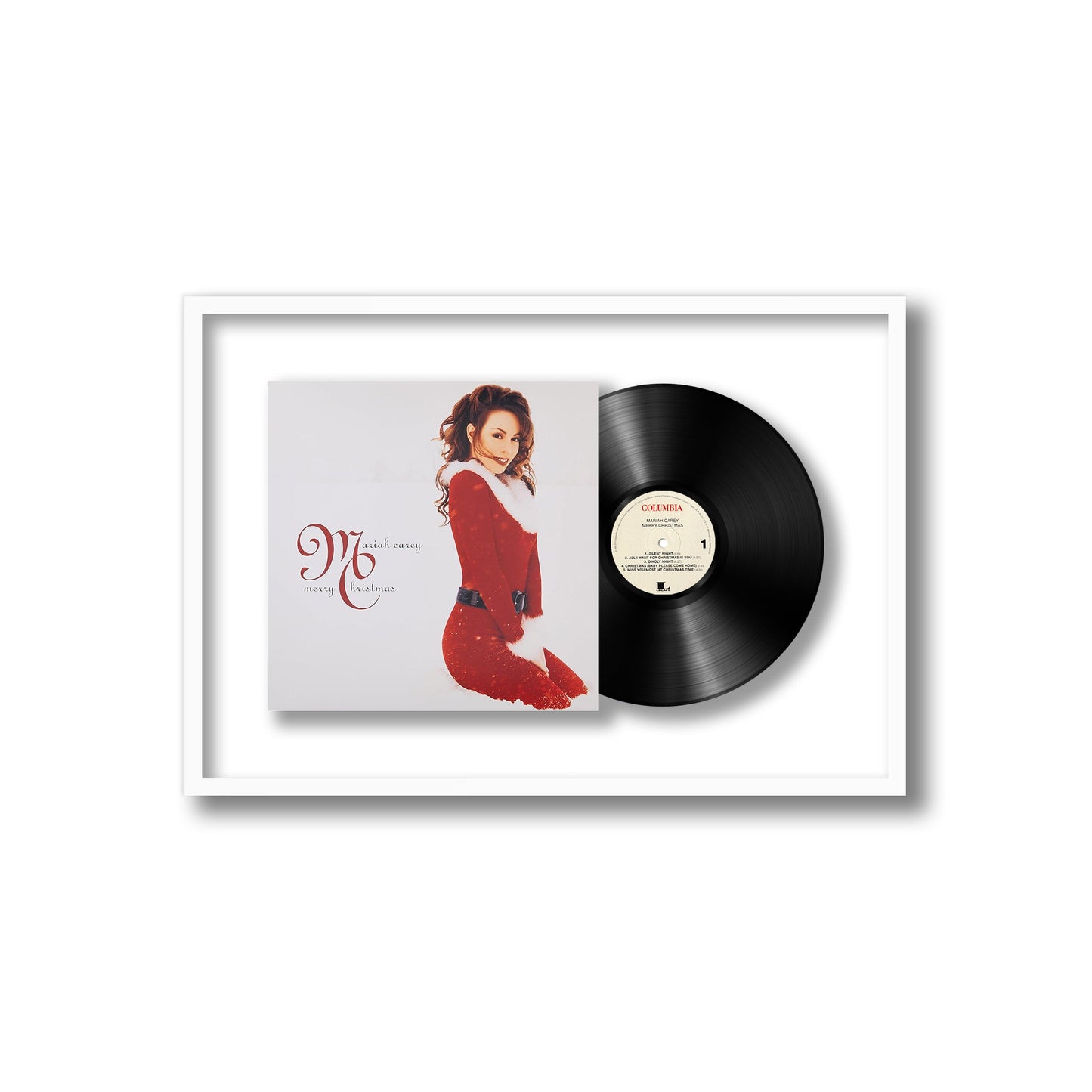 Mariah Carey Merry Christmas Framed Vinyl Record