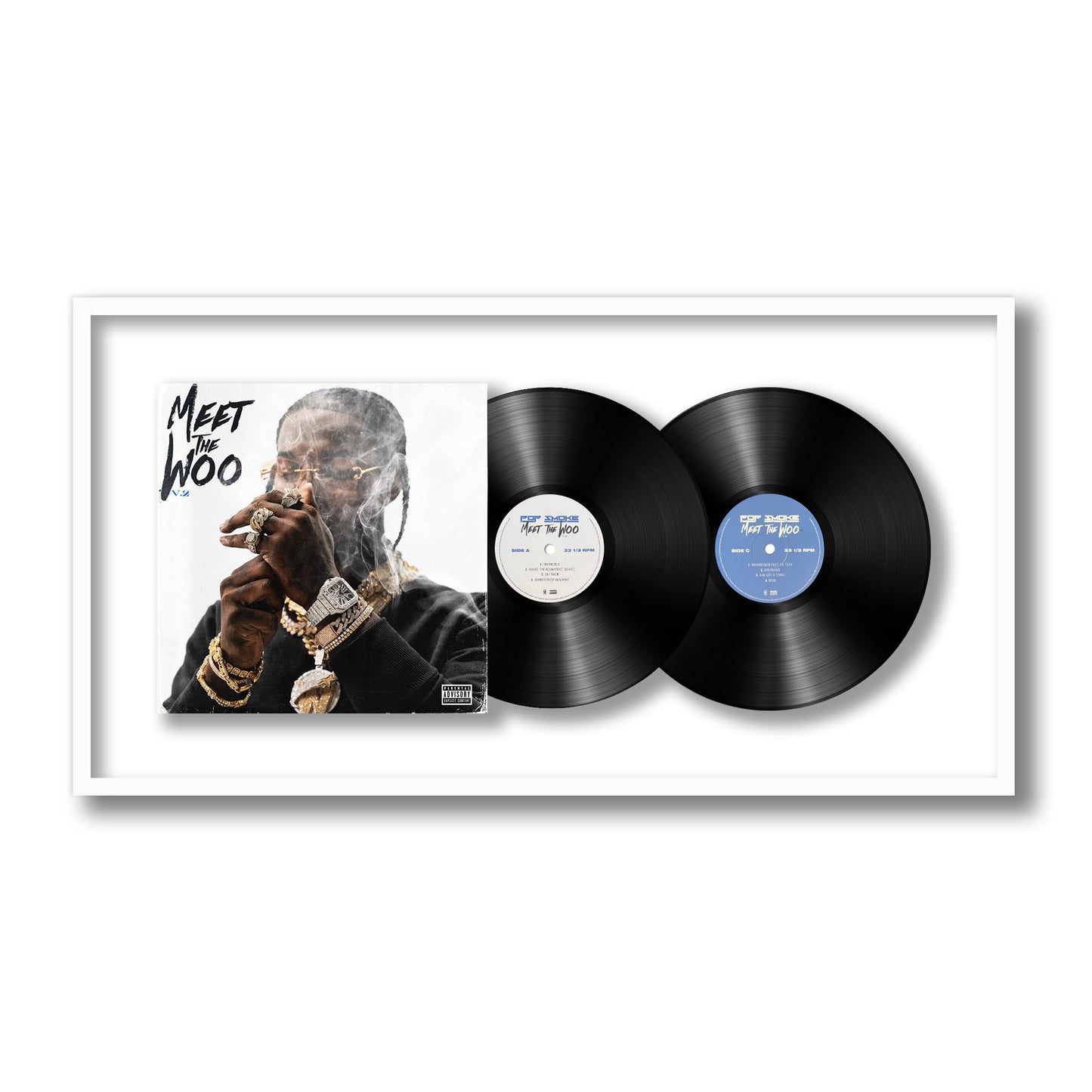 Pop Smoke Meet The Woo 2 Framed Vinyl Record