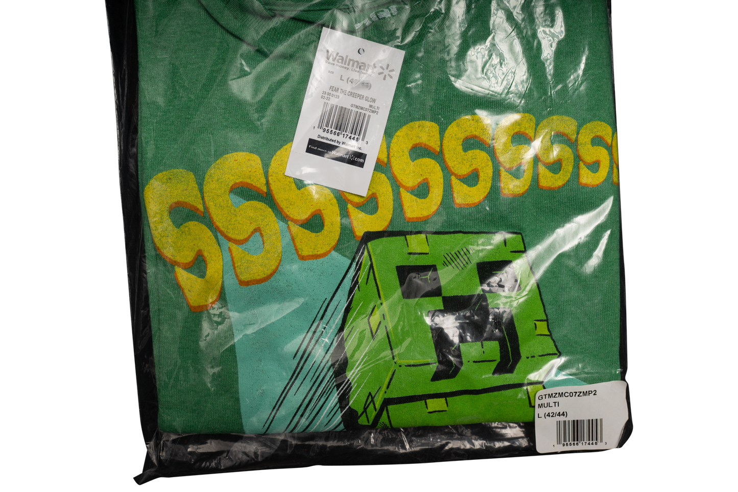 Men's Minecraft Fear the Creeper Glow in Dark 2 Piece Set T-shirt