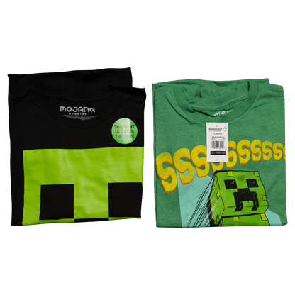 Men's Minecraft Fear the Creeper Glow in Dark 2 Piece Set T-shirt